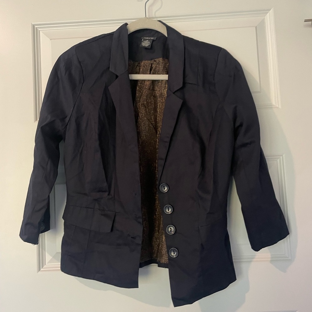 Rue21- 3/4 Sleeve Navy Blazer- Size Medium
